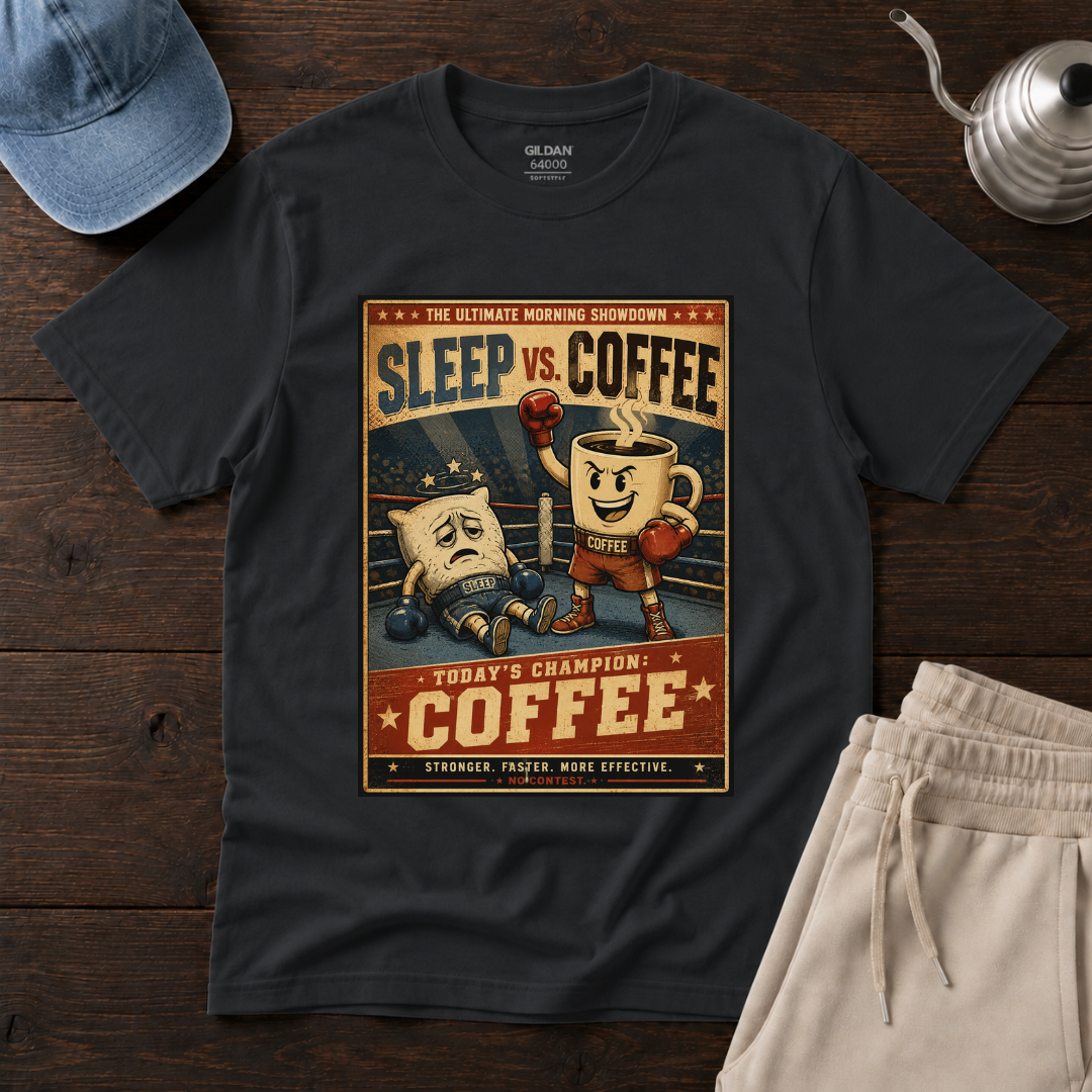 Sleep vs. Coffee T-Shirt