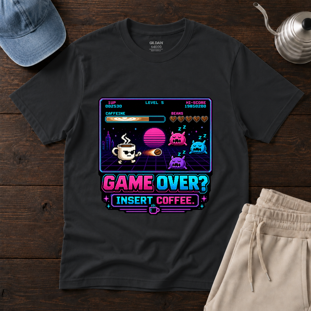 Game Over? Insert Coffee T-Shirt