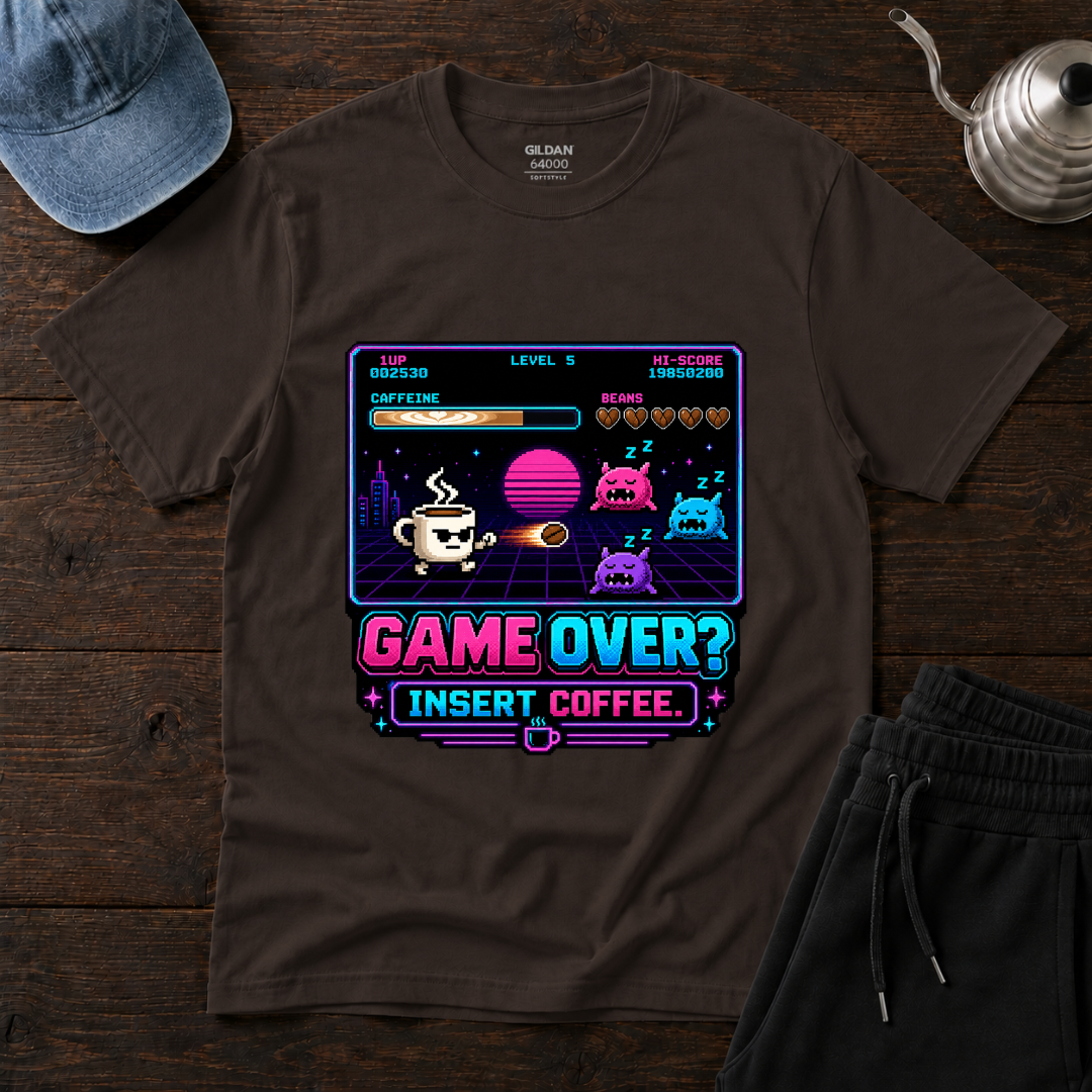 Game Over? Insert Coffee T-Shirt