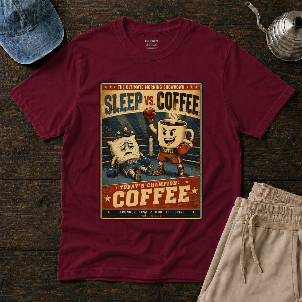 Sleep vs. Coffee T-Shirt