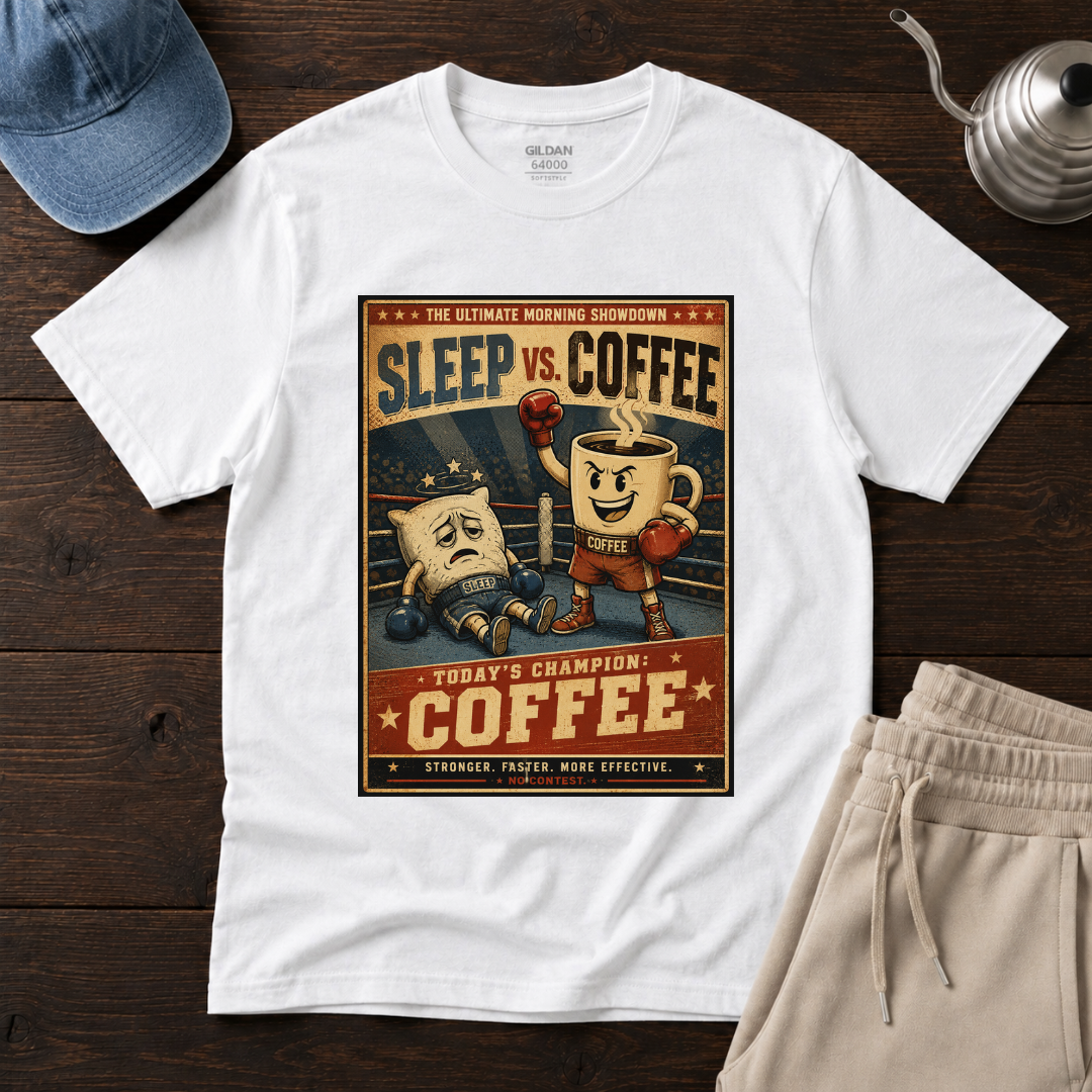 Sleep vs. Coffee T-Shirt