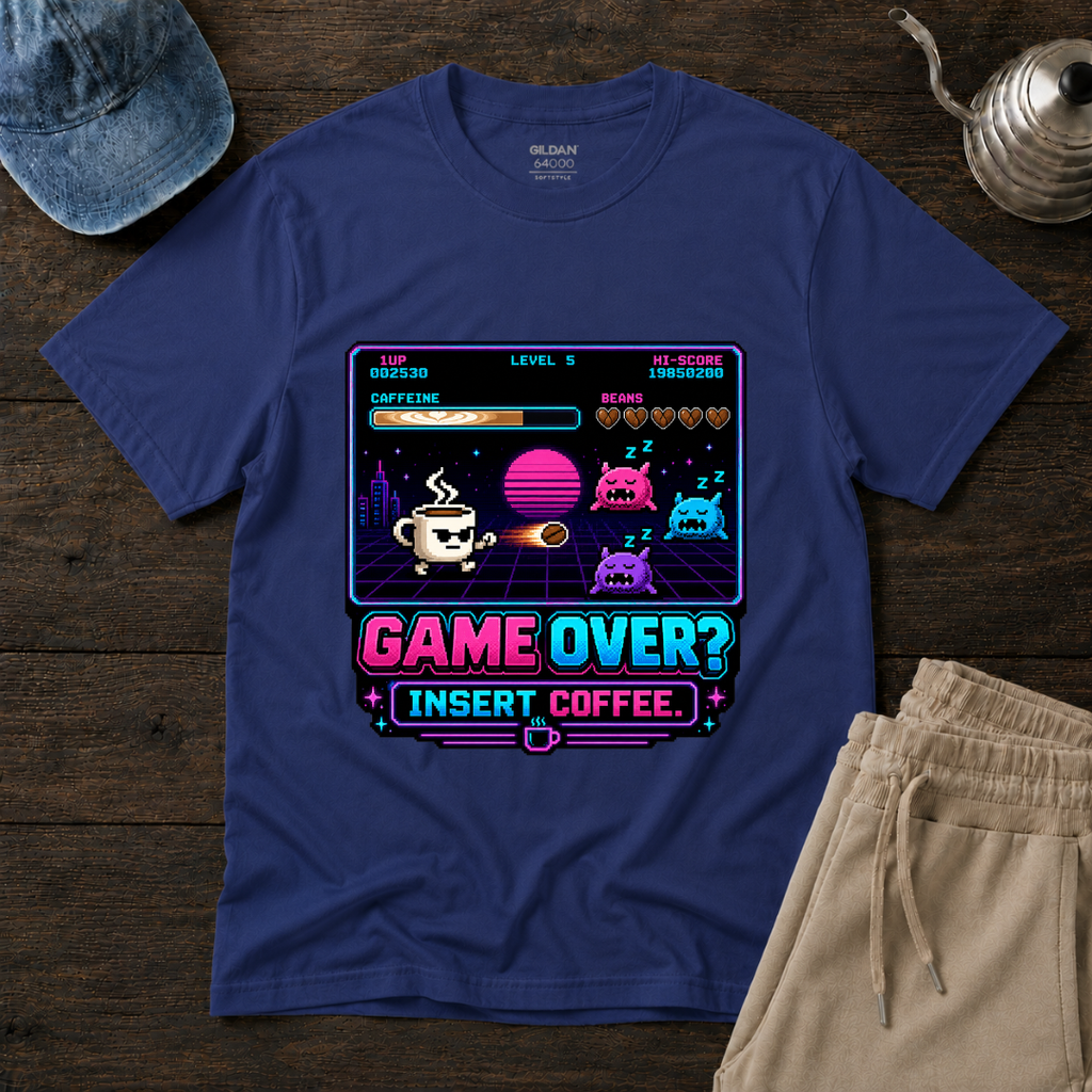 Game Over? Insert Coffee T-Shirt