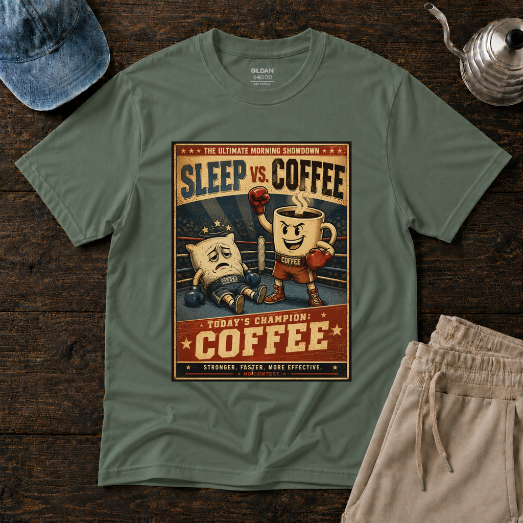 Sleep vs. Coffee T-Shirt