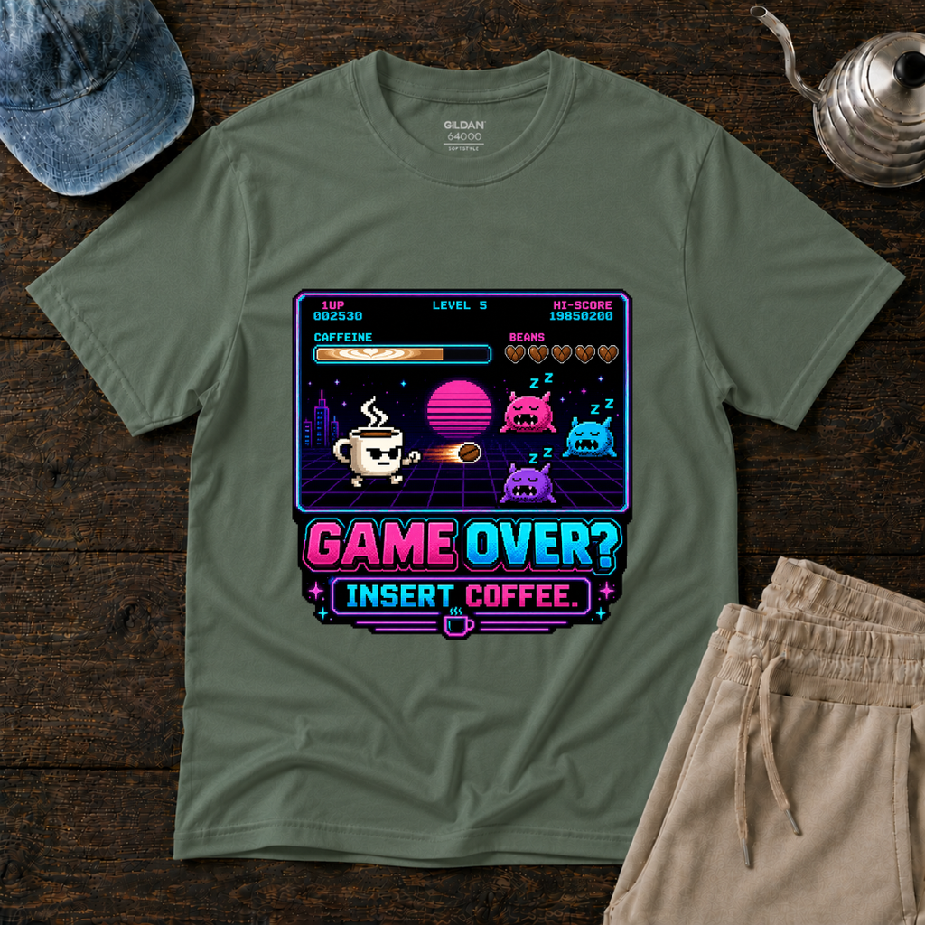 Game Over? Insert Coffee T-Shirt