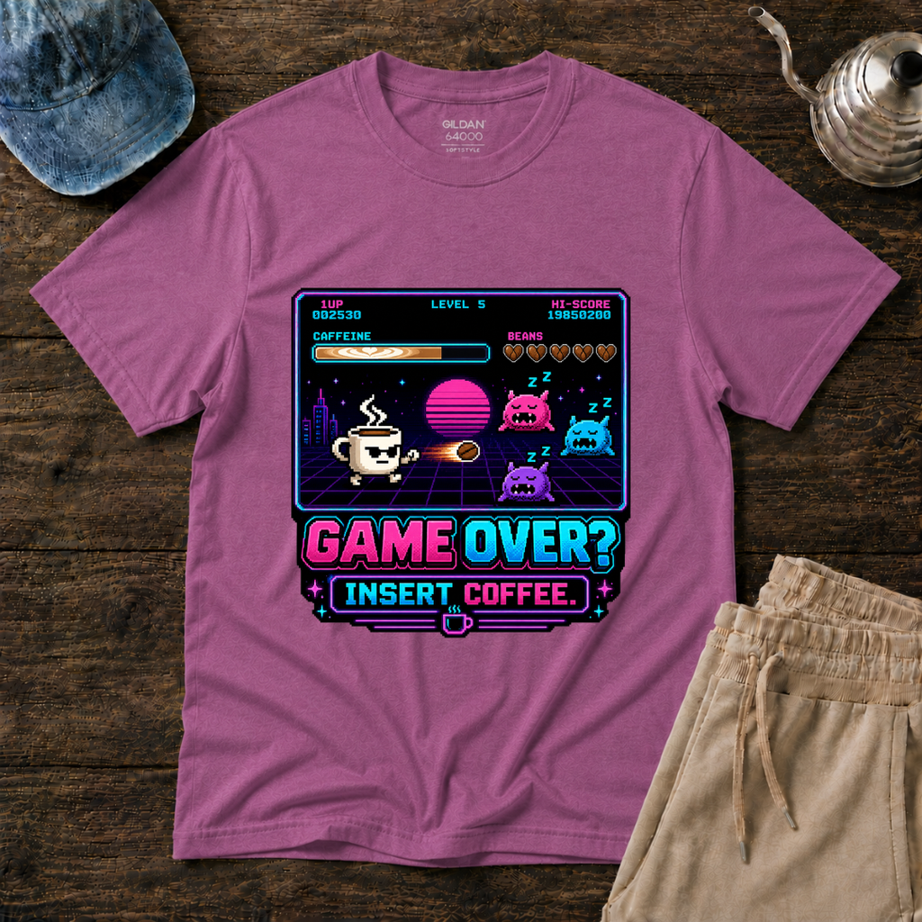 Game Over? Insert Coffee T-Shirt