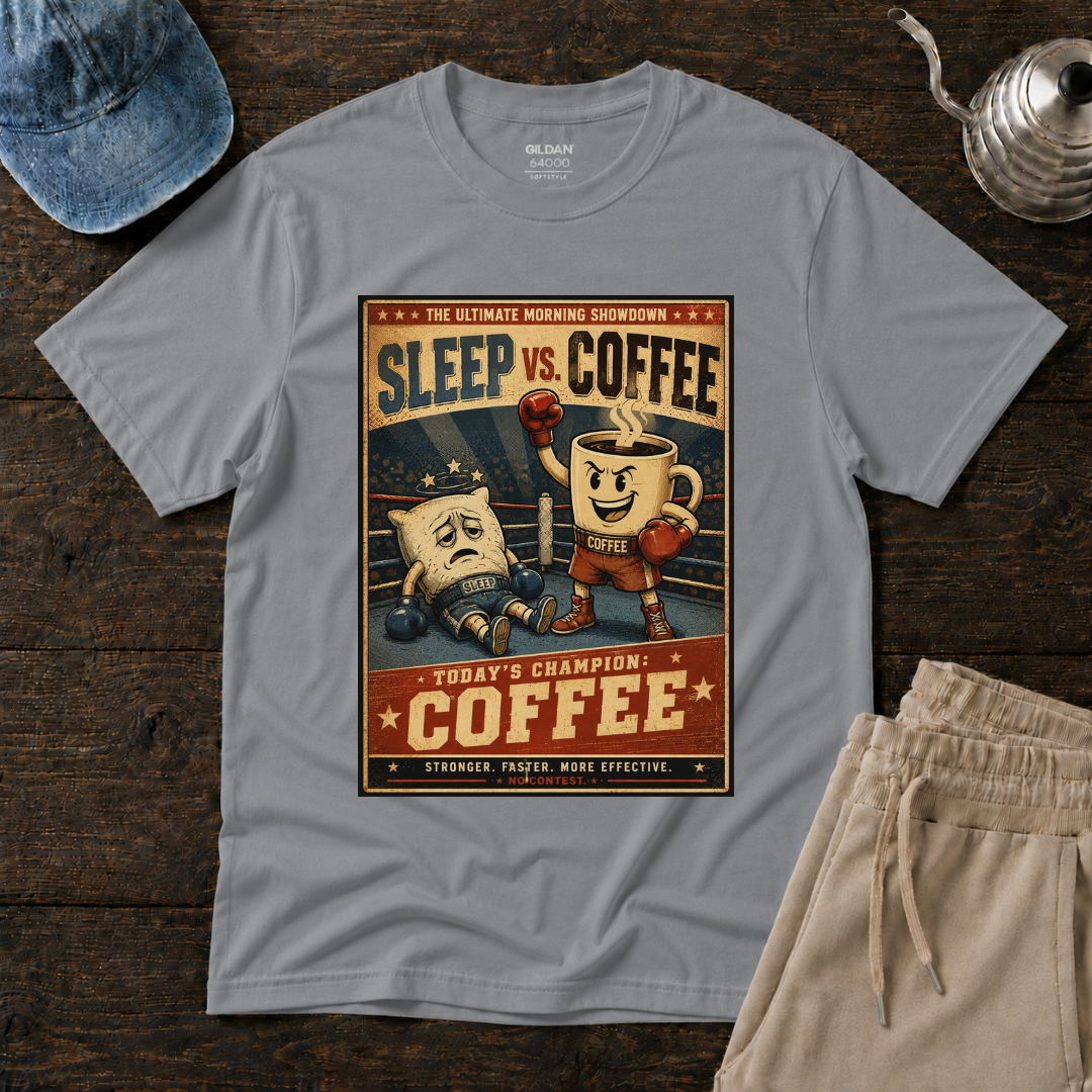 Sleep vs. Coffee T-Shirt