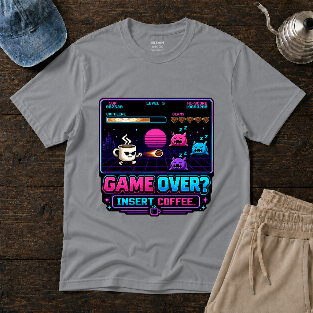 Game Over? Insert Coffee T-Shirt